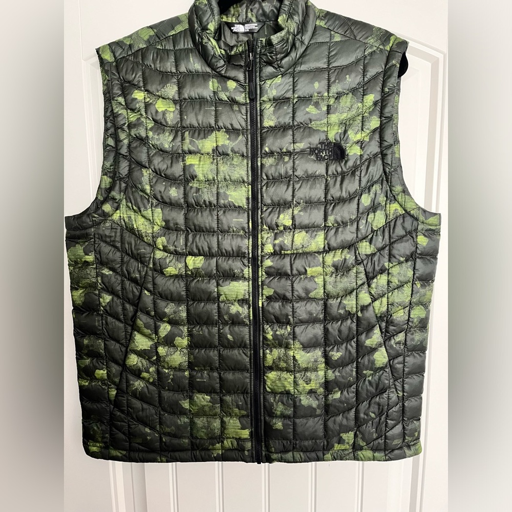 The North Face Green Camo Puffer Vest